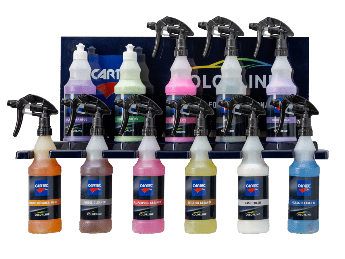 Gamme Cartec Colorline – nettoyage et entretien automobile