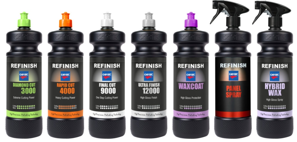 Gamme Cartec Refinish &ndash; correction et polissage de peinture
