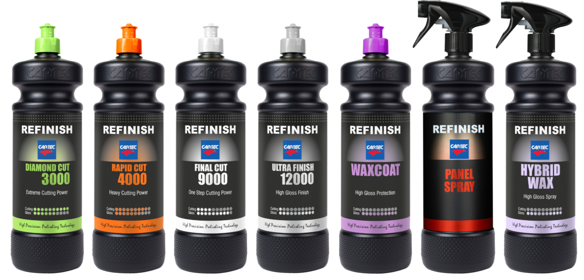 Gamme Cartec Refinish – correction et polissage de peinture