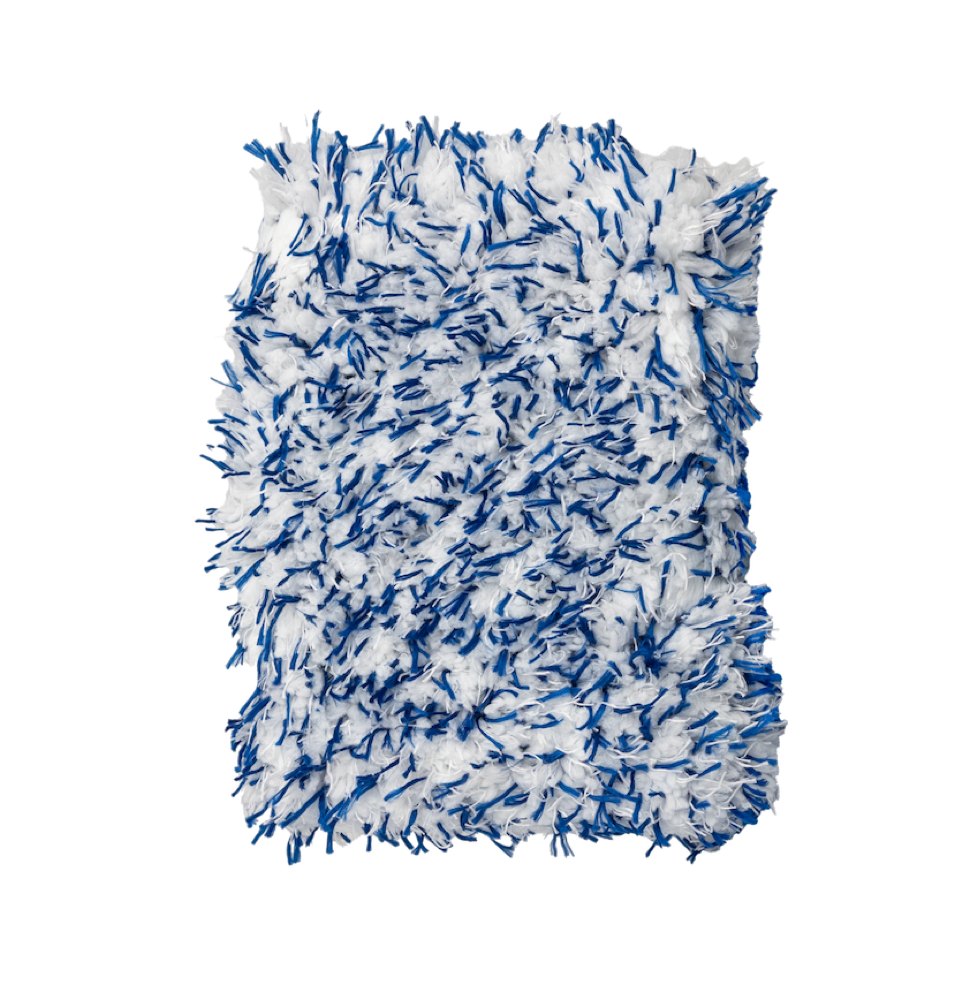 Cartec Wash Pad Deluxe : tampon de lavage souple en fibres blanches et bleues
