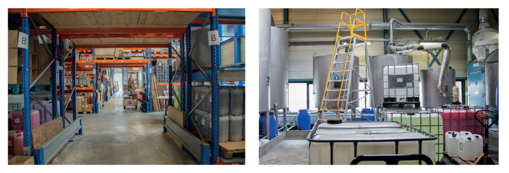 Archives Cartec : rayonnages de stockage et équipements de production à Benthuizen