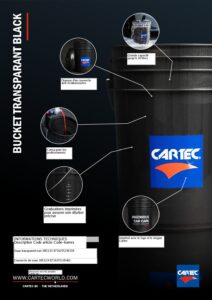 Depliant Cartec bucket transparant black