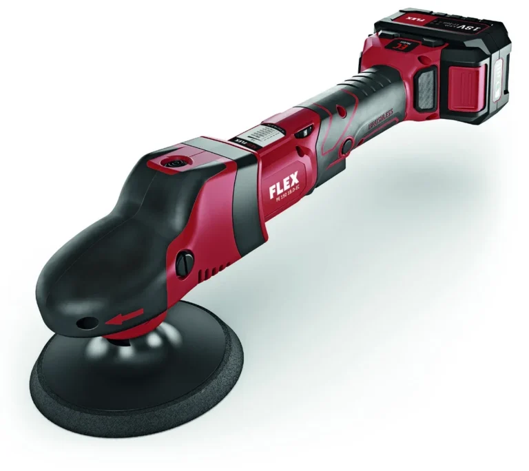Polisseuse rotative FLEX PE 150 18.0-EC illustrée dans le catalogue fourni