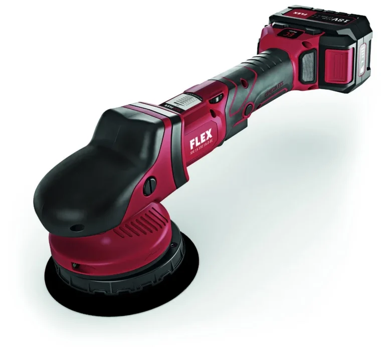 Polisseuse FLEX XFE 15 150 18.0-EC illustrée dans le catalogue fourni