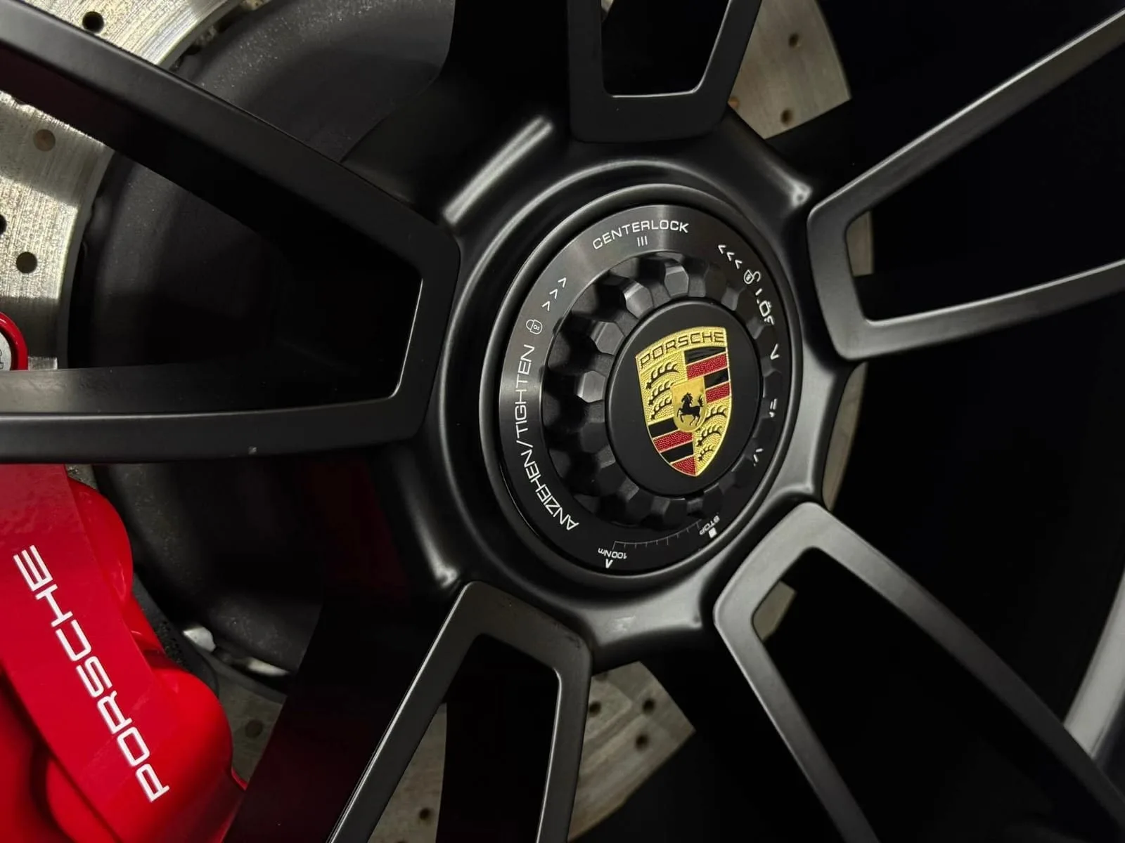 Centre de jante Porsche mono-écrou après intervention
