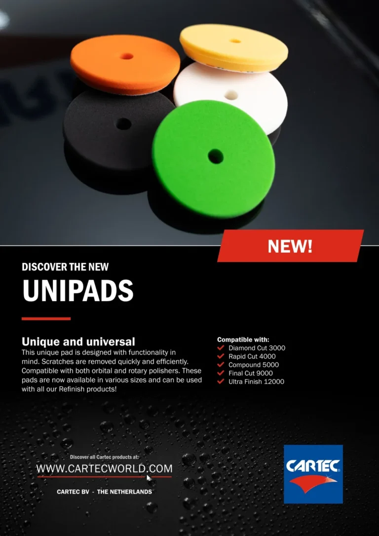 Produits Cartec Refinish, pads et accessoires de polissage professionnel