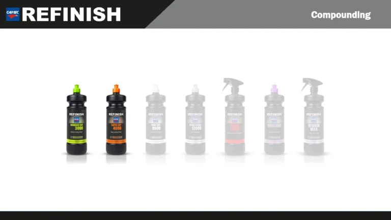 Produits Cartec Refinish, pads et accessoires de polissage professionnel