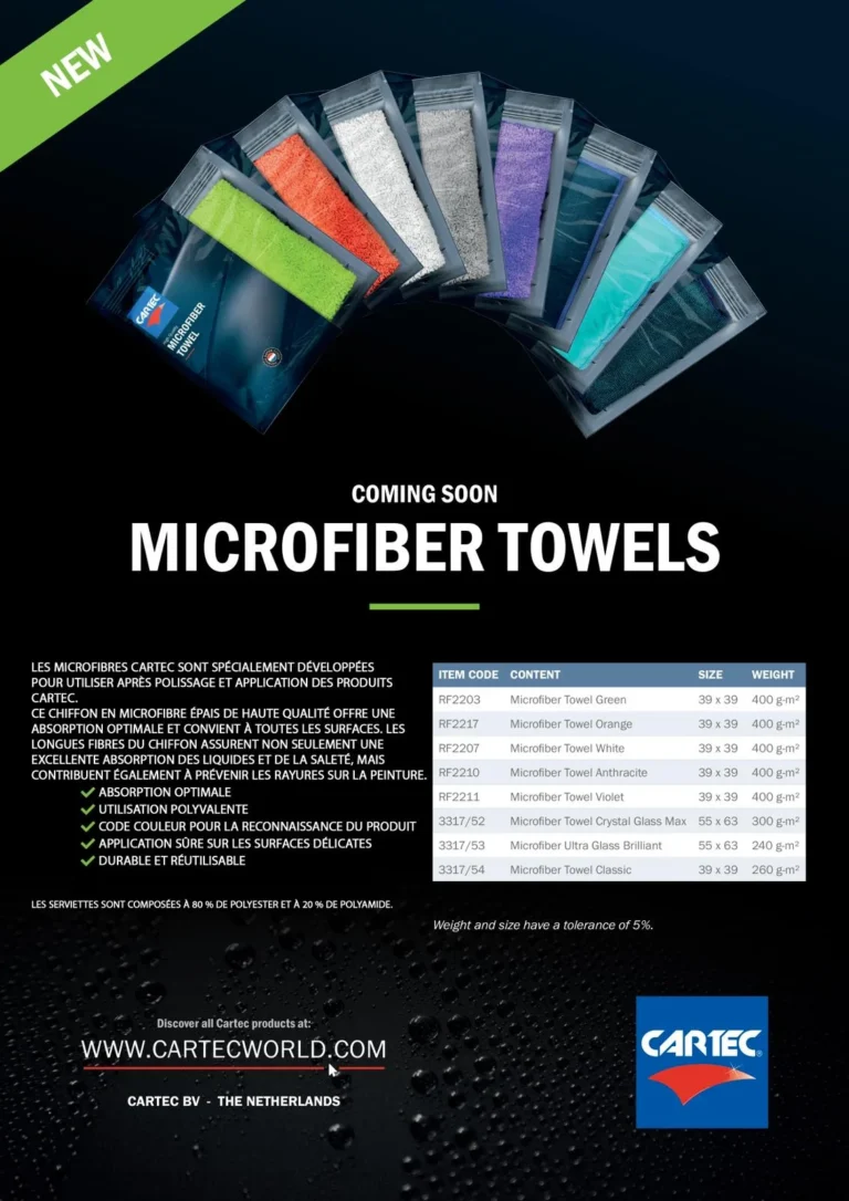 Produits Cartec Refinish, pads et accessoires de polissage professionnel