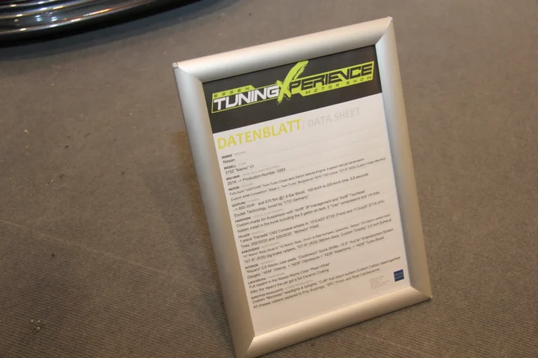 Fiche technique d’une voiture exposée — Essen Motor Show 2023