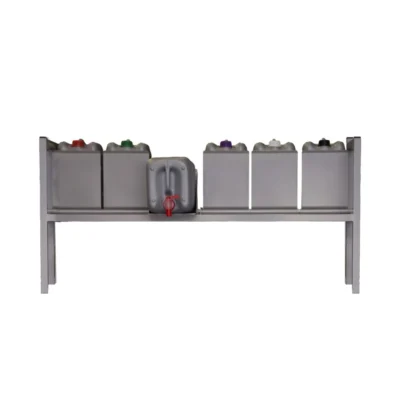Support pour bidons, rev&ecirc;tement poudr&eacute; (6 x 10 litres) &mdash; lot de 6 &times; 10 litres