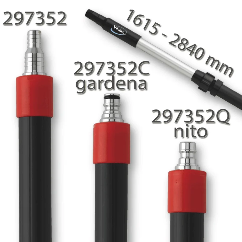 Vikan Aquasteel t&eacute;lescopique + Q-t&ecirc;te 1,5/2,75 m&egrave;tres