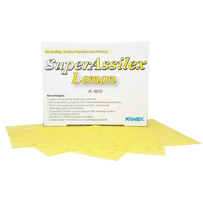 Kovax Super Assilex Lemon Dry bandes abrasives 170x130mm P800 25 pièces. — lot de 25