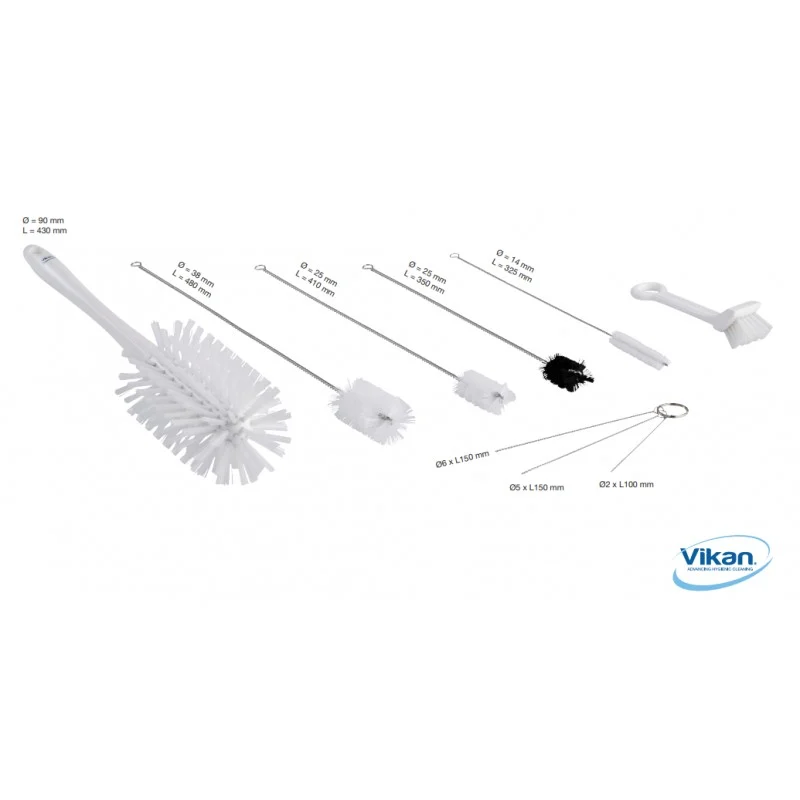 Vikan hygiène Sundae ensemble de brosses blanc, FDA proof