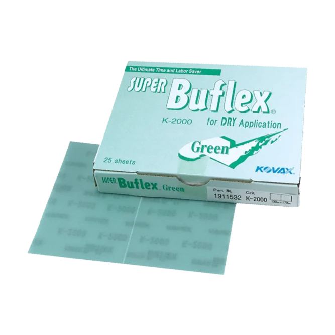 Kovax Buflex Dry vert bandes abrasives 170×130 mm P2000 25 pièces. — lot de 25