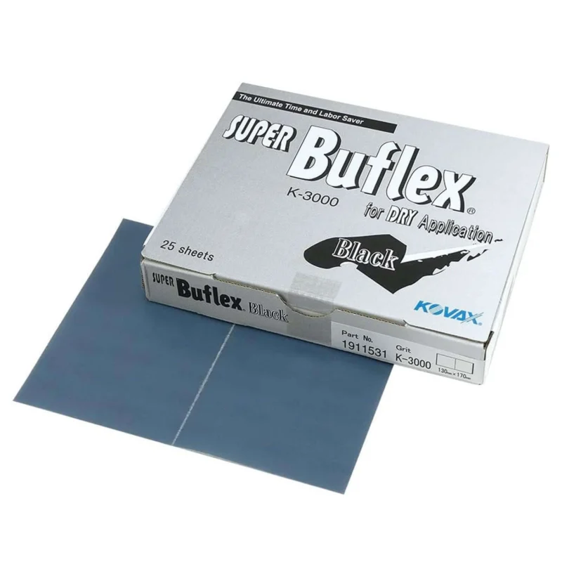 Kovax Buflex Dry noir 170x130mm P3000 25 pi&egrave;ces &mdash; lot de 25
